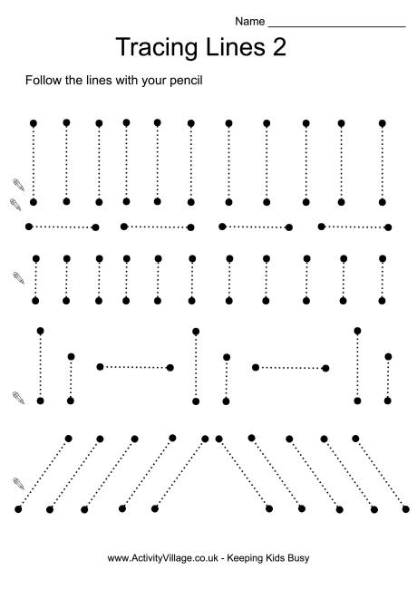line tracing worksheet