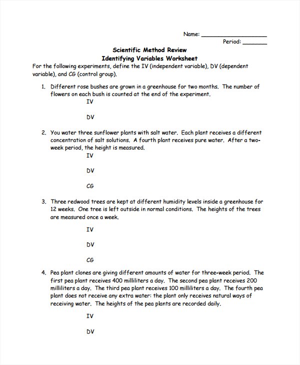 controls and variables part 1 answer key