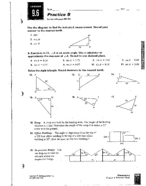 Trig Practice Worksheet 235491 – Free Worksheets Samples