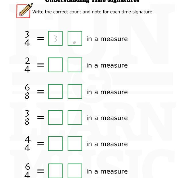 12 Best Time Signature Images On Free Worksheets Samples