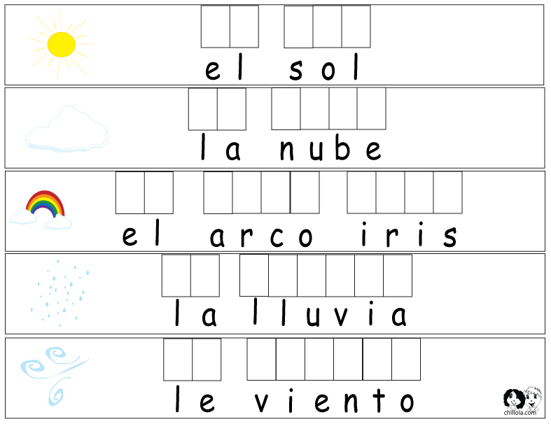 Activities In Spanish For Kindergarten