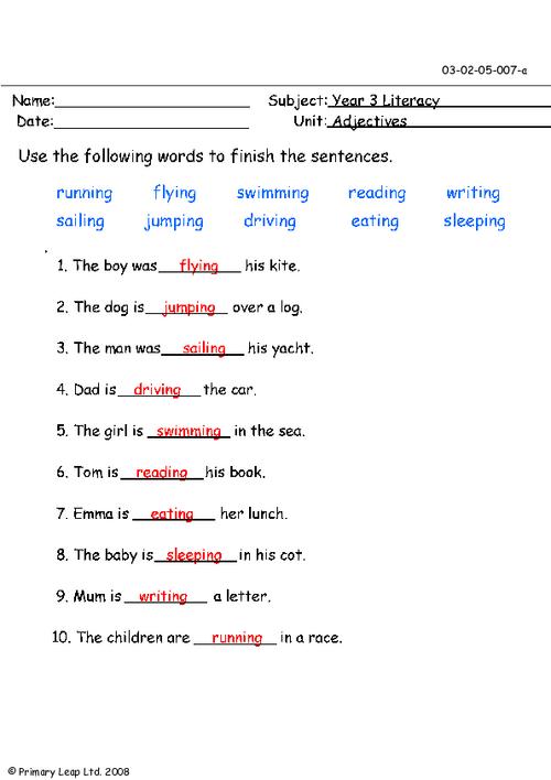 Adjectives
