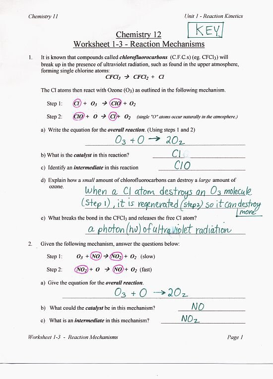 Chemistry Unit 5 Worksheet 2 Answer Key Free Worksheets Library