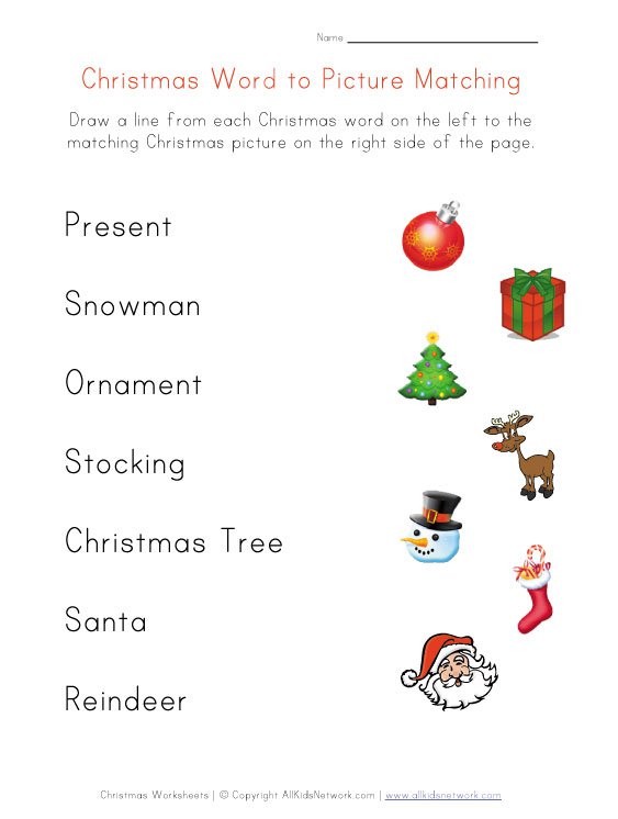 Christmas Word Work
