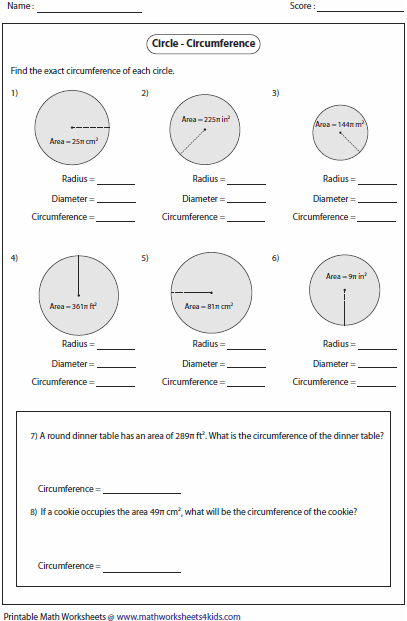 Circumference Worksheet Pdf Free Worksheets Library