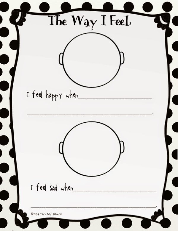 Classroom Freebies Too  Feelings Worksheet And Mini