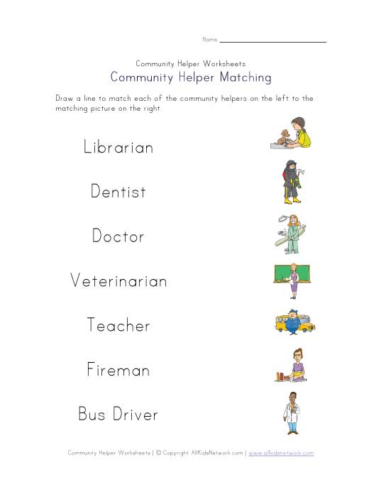 Community Helpers Worksheets Free Worksheets Library