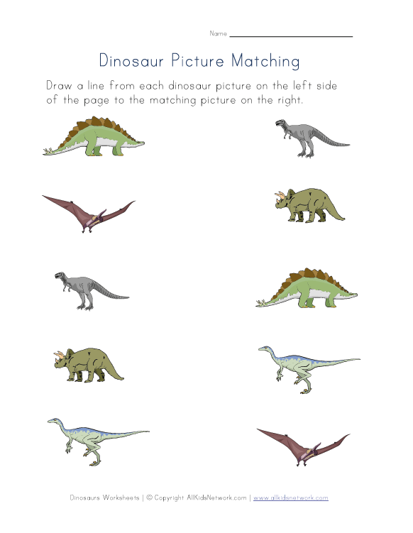 Dinosaur Worksheets For Kindergarten Free Worksheets Library
