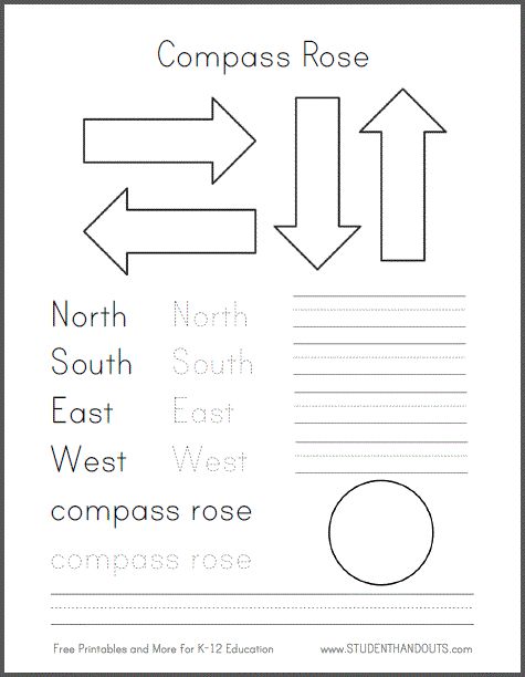 Diy Compass Road For Primary Grades Social Studies Geography  Free
