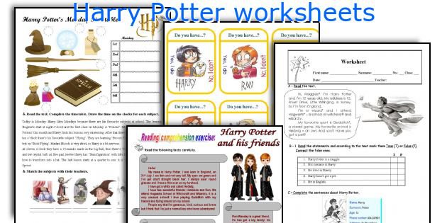 English Teaching Worksheets  Harry Potter