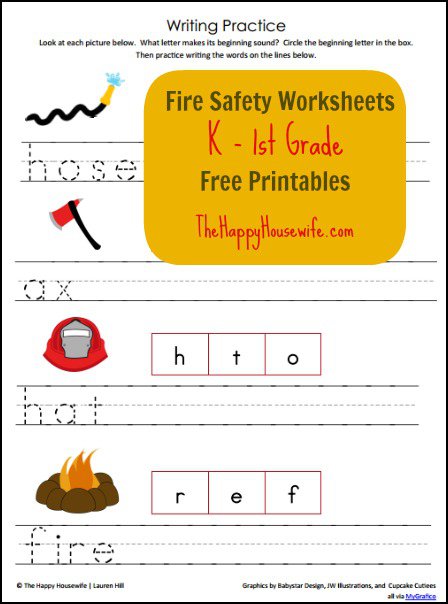 Fire Safety Worksheets  Free Printables