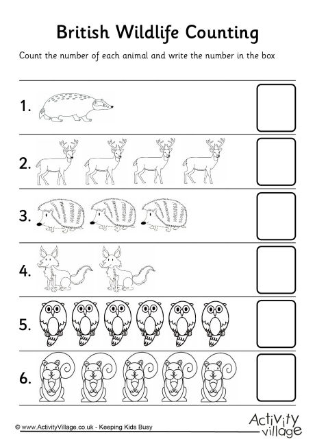 First Counting Worksheets