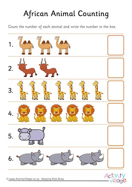 First Counting Worksheets