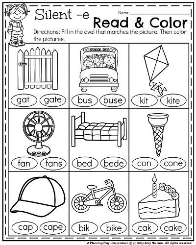 First Grade Reading Coloring Worksheetskids Coloring Pages