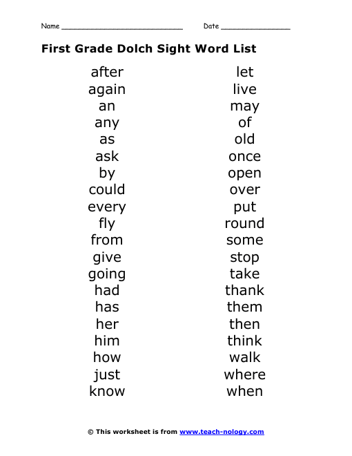 First Grade Vocabulary Worksheets Free Worksheets Library