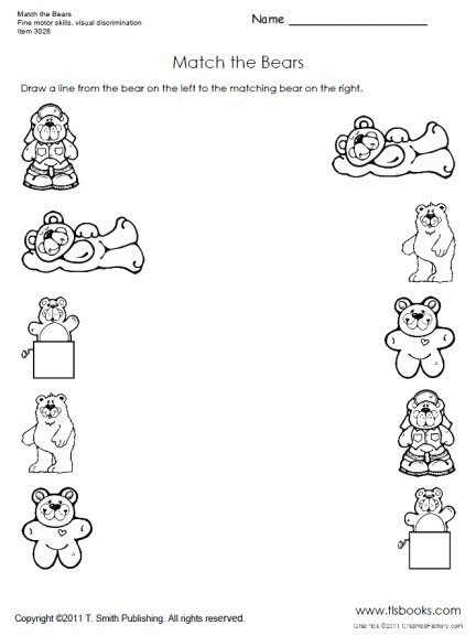 Free Matching Objects Worksheets For Preschoolers