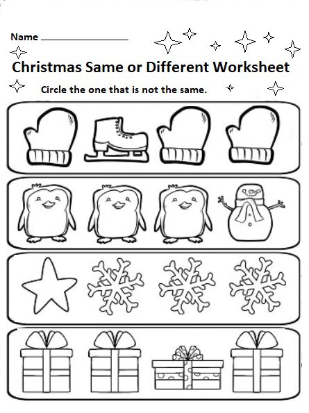 Free Printable Christmas Worksheets For Preschool