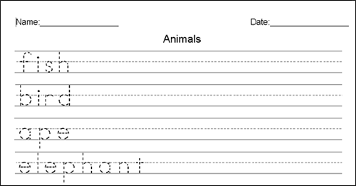 Handwriting Worksheets