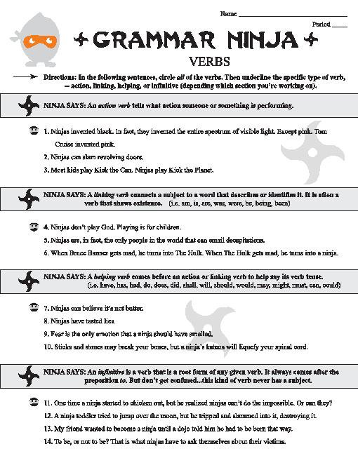 Helping Verbs Worksheet Middle School Free Worksheets Library