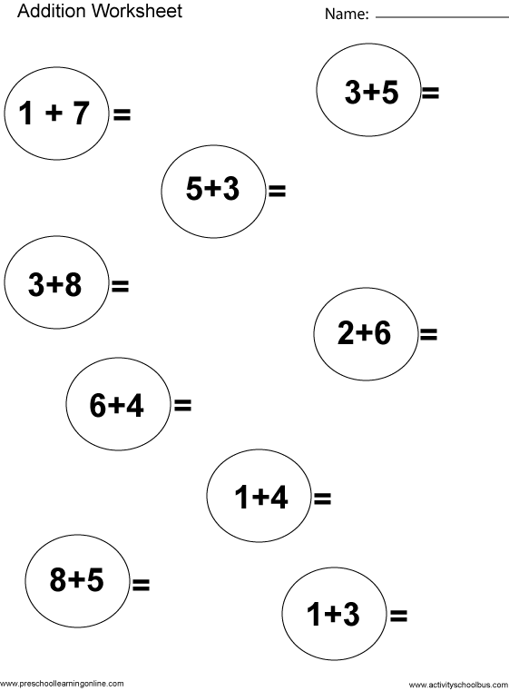 Math Worksheets First Grade Printable Free Worksheets Library