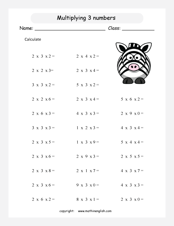 Multiplying Three Numbers