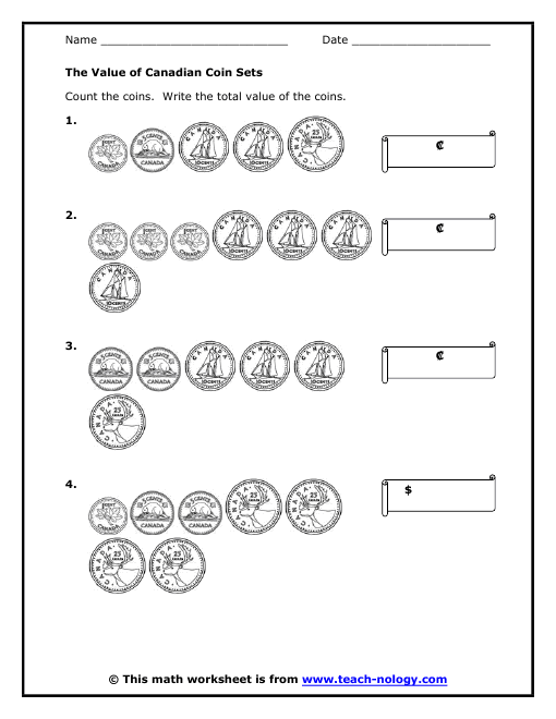 Number Names Worksheets Â» Canadian Math Worksheets