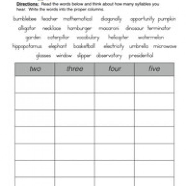 Open And Closed Syllable Worksheets Free Worksheets Library