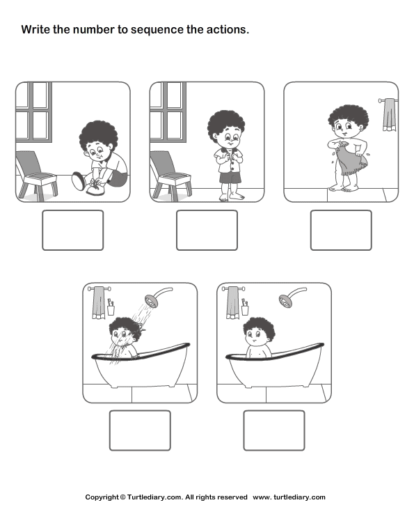 Picture Sequencing Boy Dressing Up Worksheet