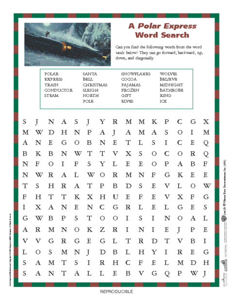 Polar Express Worksheets