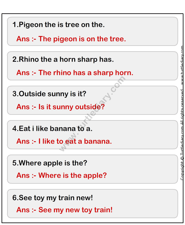 Simple Sentence Worksheet10