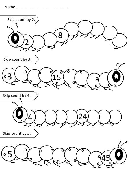 Skip Counting Numbers 2, 3,4 & 5