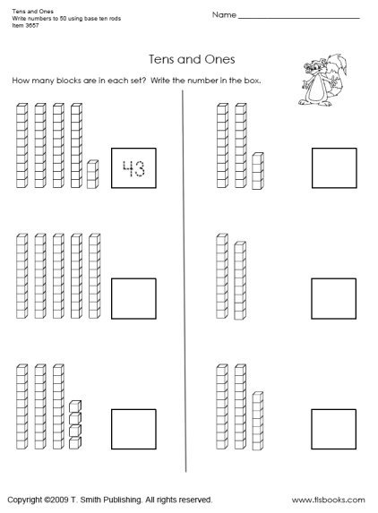 Tens And Ones Worksheet 1