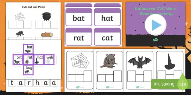 Themed Cvc Words Activity Pack