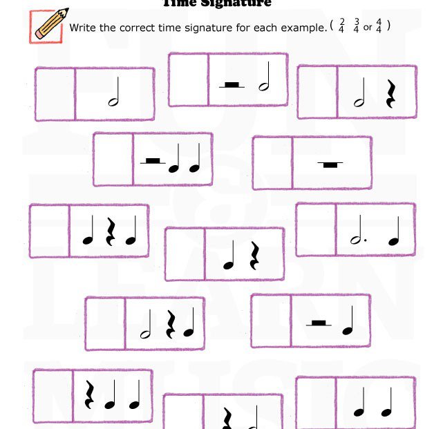 Time Worksheet  New 214 Time Signature Worksheet And Answers