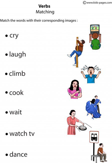 Verbs Matching 2 Worksheet