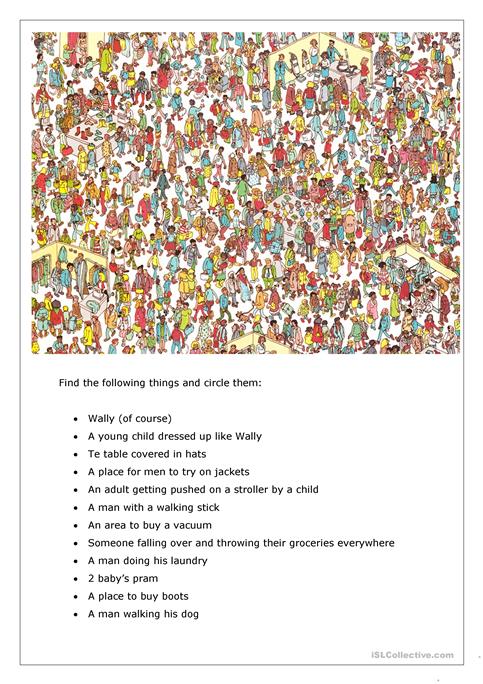 Where's Wally   Focusing On A Task Worksheet