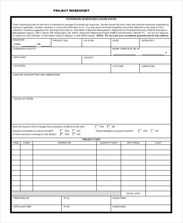 10+ Worksheet Templates