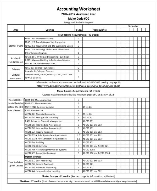 10+ Worksheet Templates
