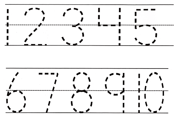 2014 Printable Numbers Tracing Pre