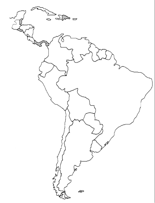 Abcteach Printable Worksheet Latin America Blackline Map | Free ...