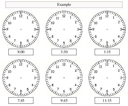 Analogue Clock Worksheet Maker