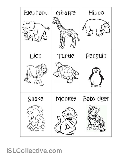 Animals Worksheets For Preschool Zoo Theme  Animals  Best Free