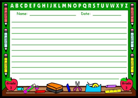Chalkboard Writing Templates  Fun Back To School Printable Worksheets