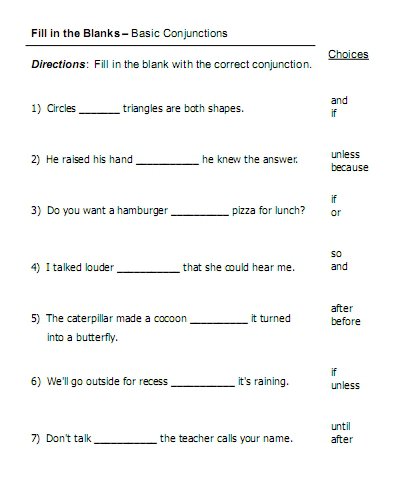 Conjunctions