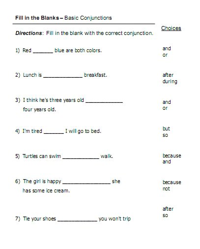 Conjunctions