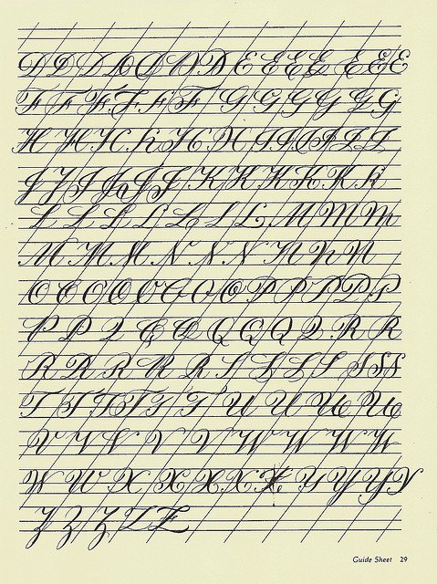 Copperplate Practice Sheet 4