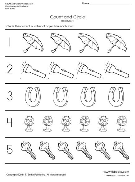 Count And Circle Worksheet 1