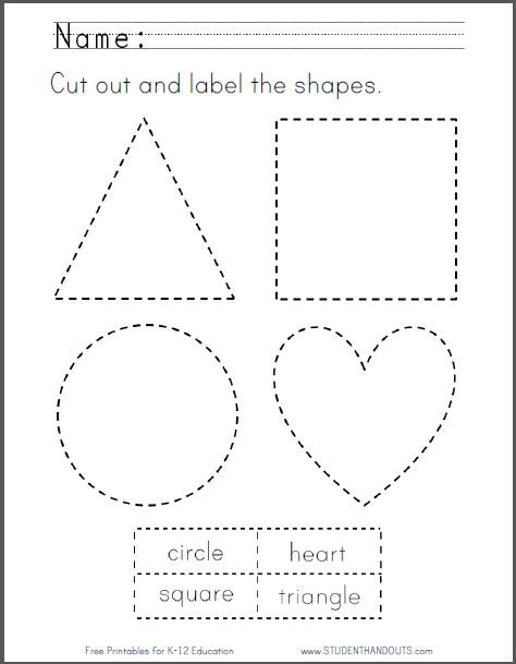 Cut Out And Label The Shapes