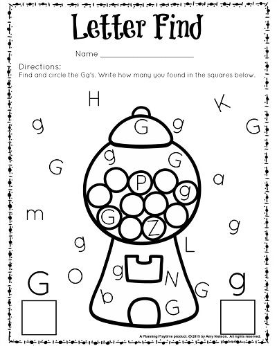 Cute Letter Find Worksheets With A Freebie