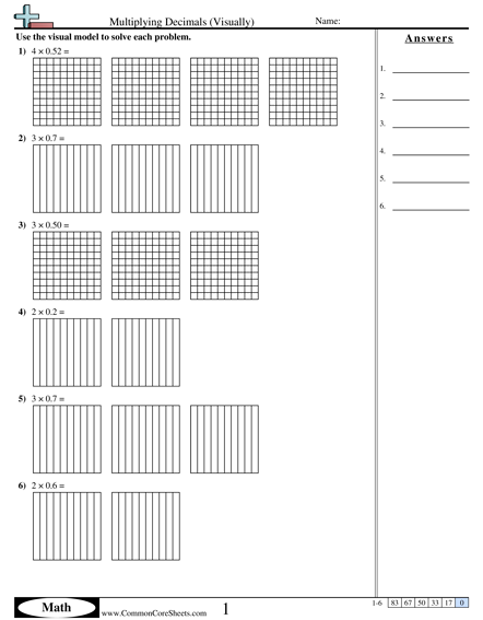 Decimal Worksheets